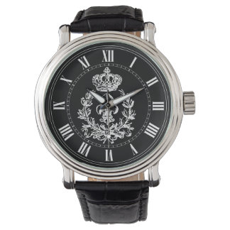 Fleur-de-lis, Crown and Wreath Armbanduhr