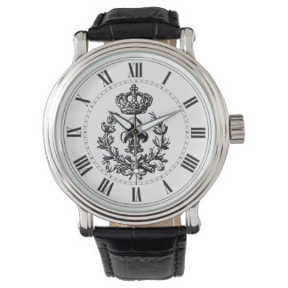 Fleur-de-lis, Crown and Wreath Armbanduhr