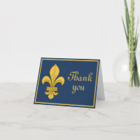 Fleur-de-lis Danke-Karte