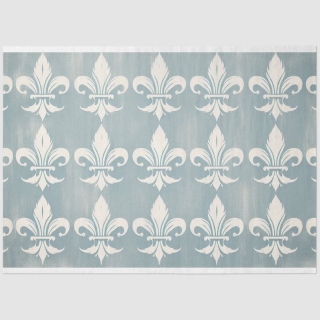 Fleur-de-lis Dekoupage Tissue Paper Seidenpapier (Vorderseite)