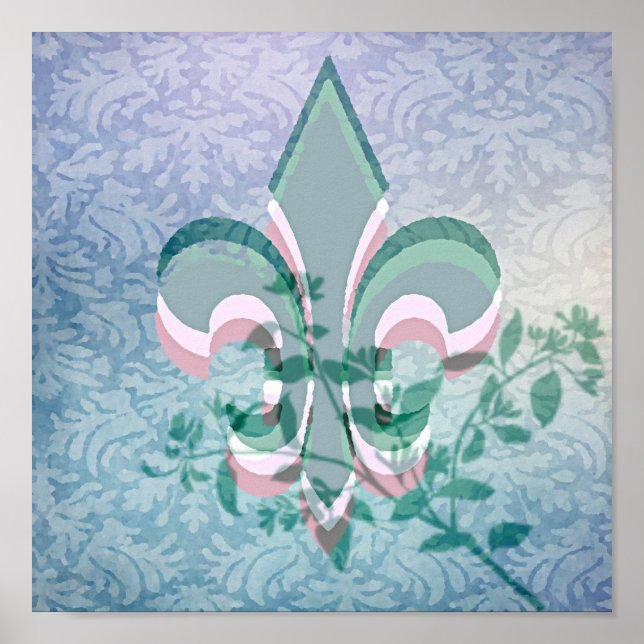 Fleur-de-Lis Digital Art 2 Poster (Vorne)