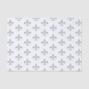 Fleur De Lis en papier de soie de soie bleu