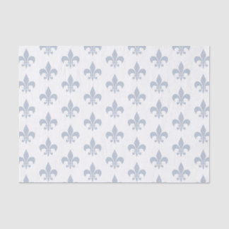 Fleur De Lis en papier de soie de soie bleu