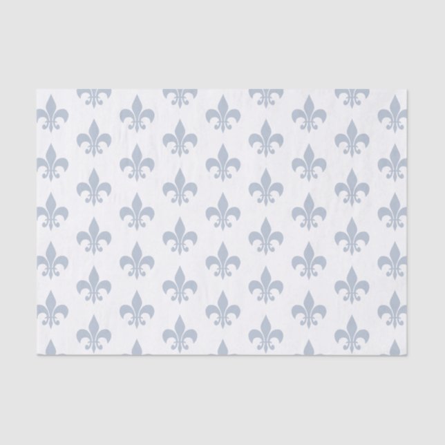 Fleur De Lis en papier de soie de soie bleu (Recto)