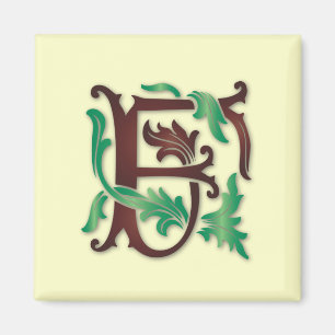 Fleur-de-lis F Monogramm Magnet