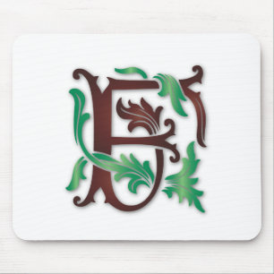 Fleur-de-lis F Monogramm Mousepad