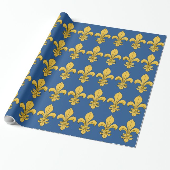 Fleur-de-lis Geschenkpapier (Ungerollt)