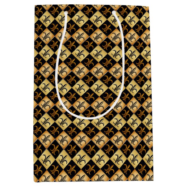 Fleur De Lis-Geschenktasche Mittlere Geschenktüte (Vorderseite)
