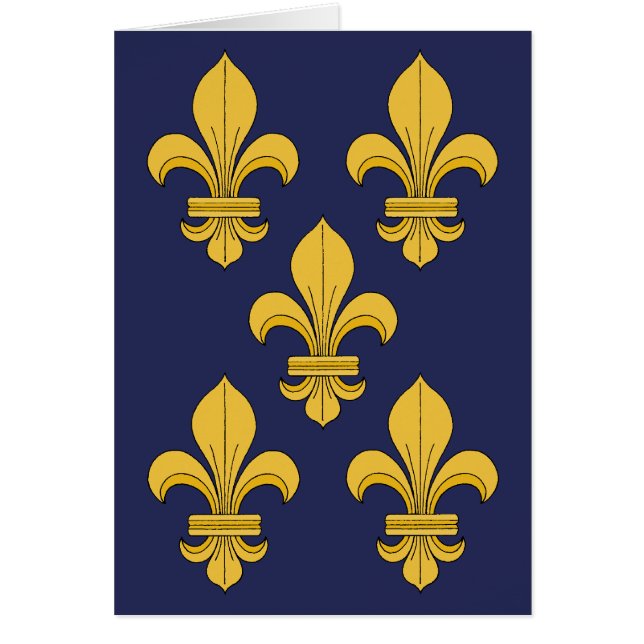 Fleur-de-lis-Grußkarte (Vorne)