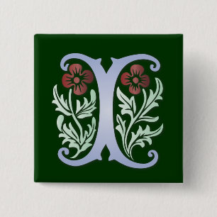 Fleur-de-lis-I-Monogramm Button