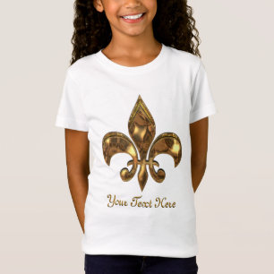 Fleur-de-lis individuell anpassbare Kinder T-Shirt