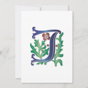 Fleur-de-lis J Monogram Einladung