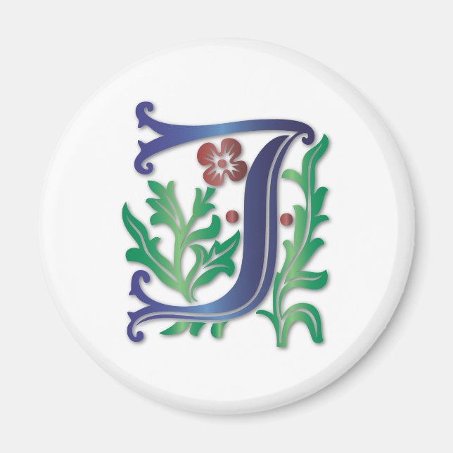 Fleur-de-lis J Monogram Magnet (Vorne)