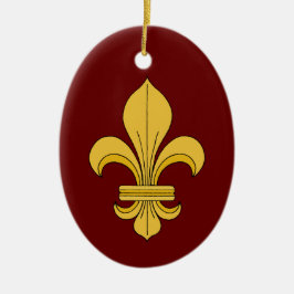 Fleur-de-lis Keramik Ornament