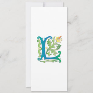 Fleur-de-lis L Monogramm Einladung