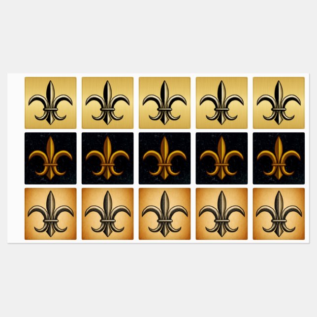 Fleur De Lis Lebels Etiketten (Blatt)