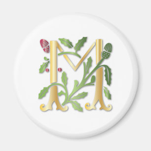Fleur-de-lis M Monogramm Magnet