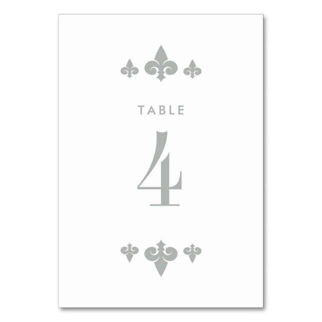 Fleur-de-lis Mariage Cartes Numéro de tableau (Par défaut)