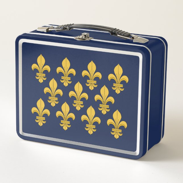 Fleur-de-lis Metall Lunch Box (Vorderseite)