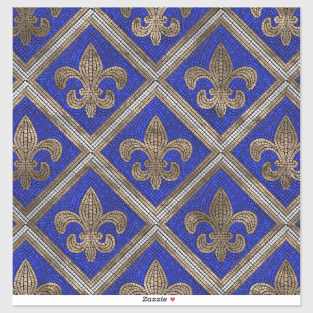 Fleur-de-lis Mosaikfliesen Aufkleber (Blatt)