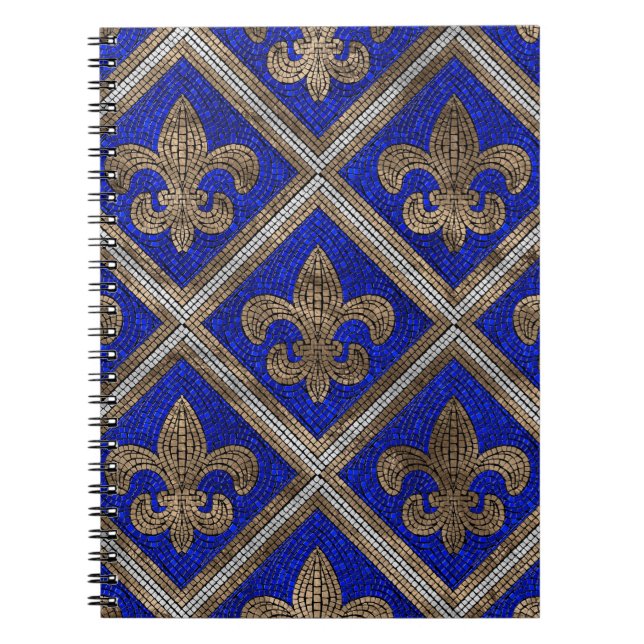 Fleur-de-lis Mosaikfliesen Notizblock (Vorderseite)