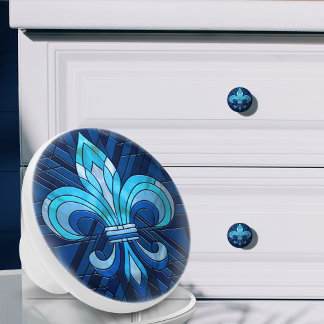 Fleur-de-lis - Mosaikkunst aus Glas Keramikknauf