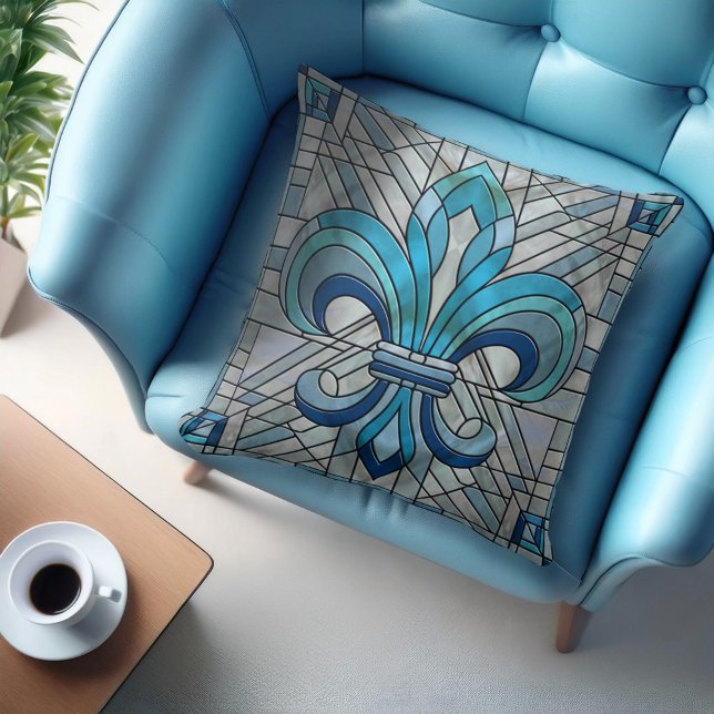 Fleur-de-lis - Mosaikkunst aus Glas Kissen (Von Creator hochgeladen)