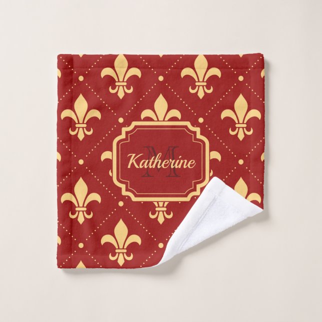 Fleur de lis Motif (Gant de toilette)