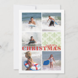 Fleur de lis motif Double face Multi Carte photo