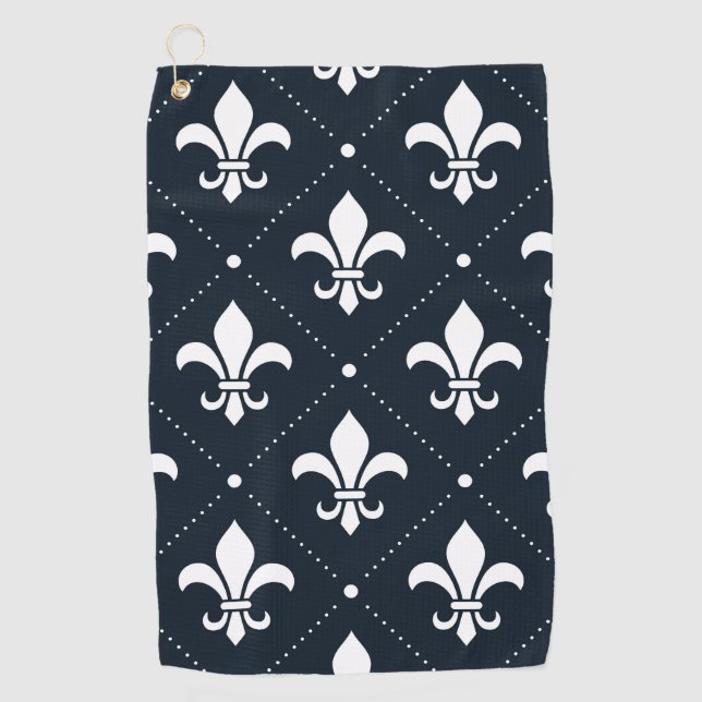Fleur-de-Lis-Muster Golfhandtuch (Vorderseite)