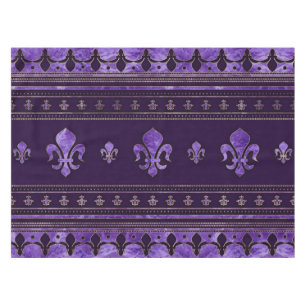 Fleur-de-lis-Ornament Amethyst lila Tischdecke