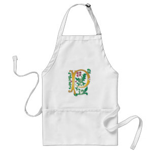 Fleur-de-lis P Monogramm Schürze