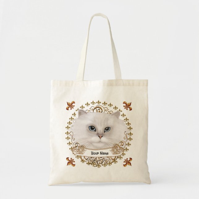 Fleur De Lis  Persian Cat  Tragetasche (Vorne)