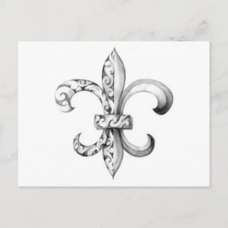 Fleur-de-lis Postkarte