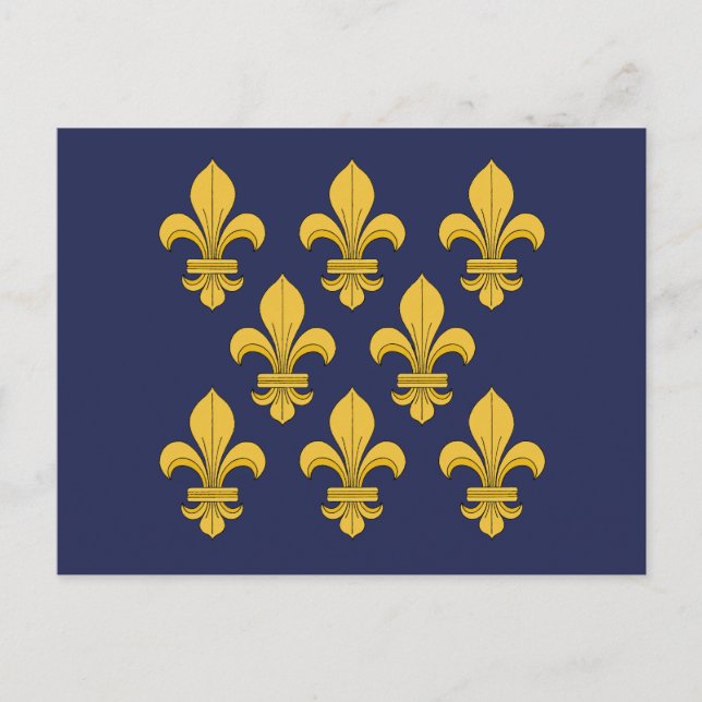 Fleur-de-lis Postkarte (Vorderseite)