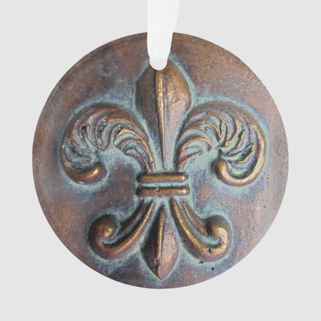 Fleur De Lis, Revêtement De Cuivre Vieilli Imprimé (devant)