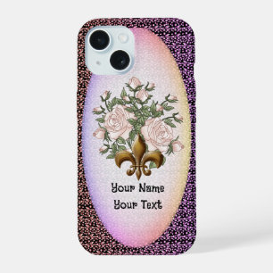Fleur De Lis Rosen Handyhülle iPhone 15 Hülle