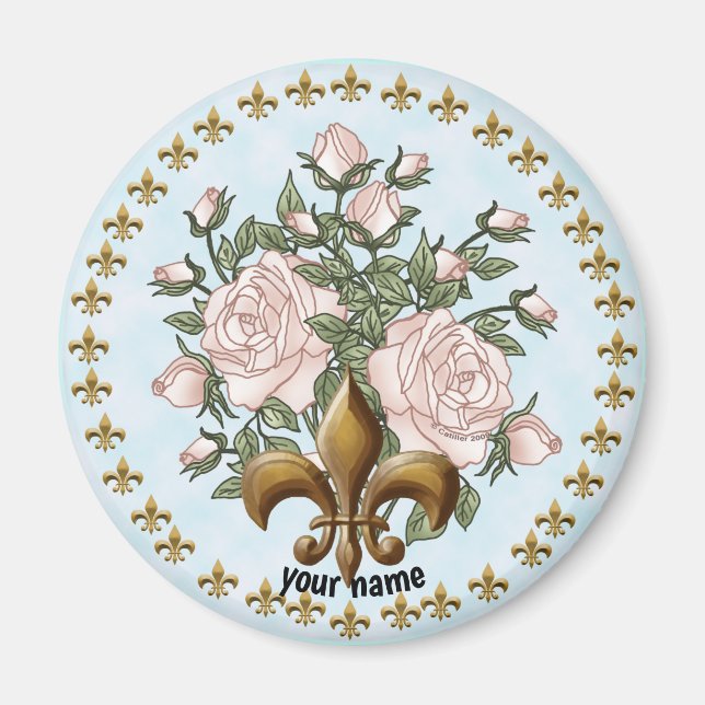 Fleur De Lis Rosen Magnet (Vorne)