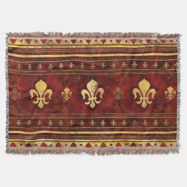 Fleur-de-lis Roter Marmor und Gold Decke (Vorderseite)