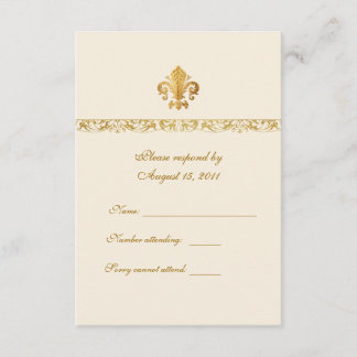 Fleur de lis RSVP à thème