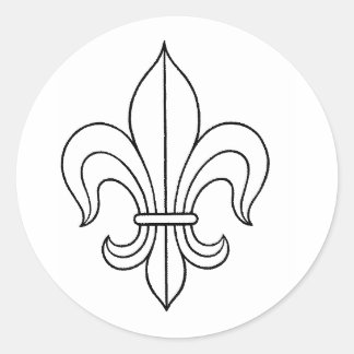 Fleur-de-lis Runder Aufkleber