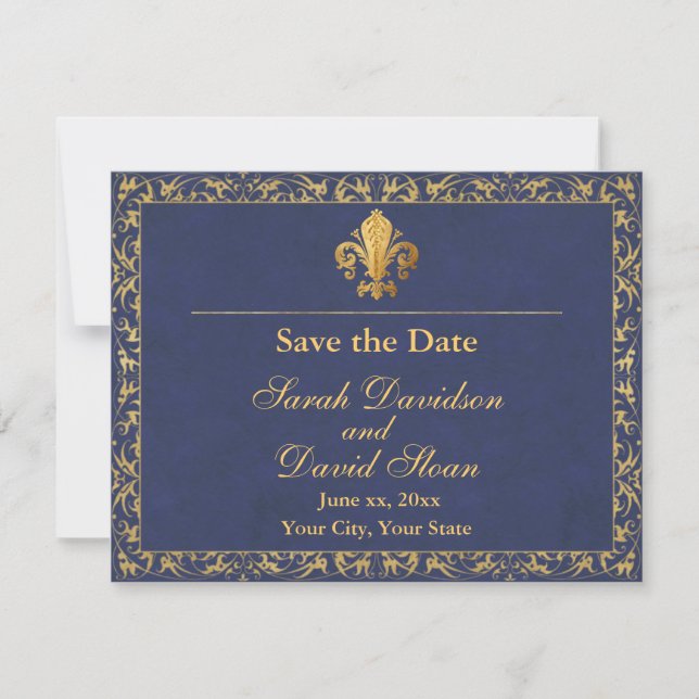 Fleur_de_lis Save the Date (Vorderseite)