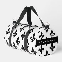 Fleur de Lis, Schwarz auf Weiß, Schwarz, Ihr Name