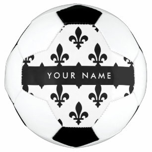 Fleur de Lis, Schwarz auf Weiß, Schwarz, Ihr Name Fußball