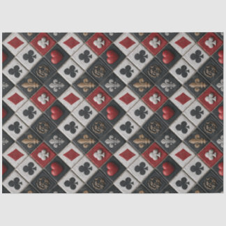 Fleur De Lis Spielkartenfliesen Alice im Wunderlan Seidenpapier