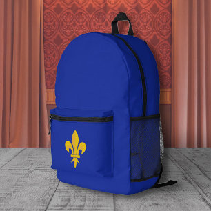 Fleur de Lis sur le sac à dos Royal Blue