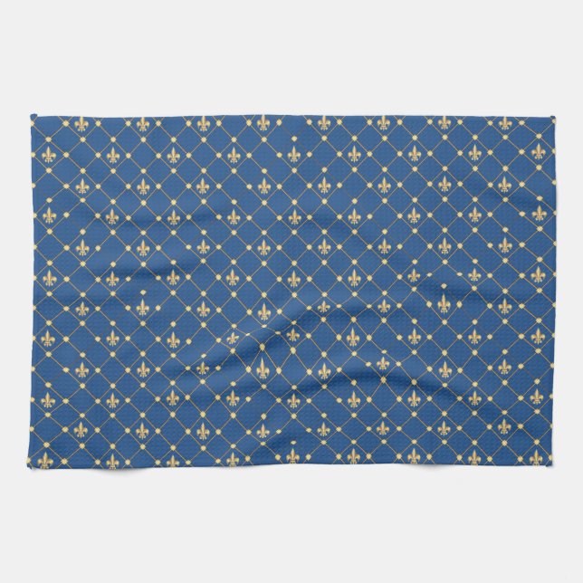 Fleur de Lis symbol Geschirrtuch (Horizontal)