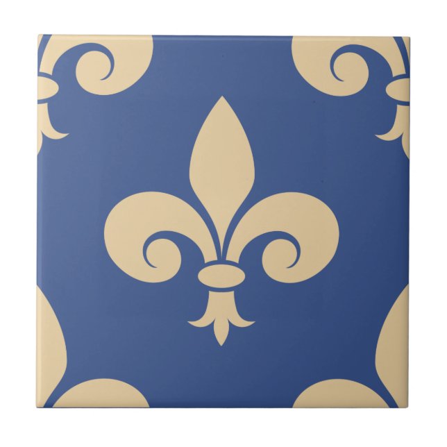 Fleur-de-lis-Symbole Fliese (Vorderseite)