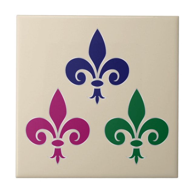 Fleur-de-lis-Symbole Fliese (Vorderseite)