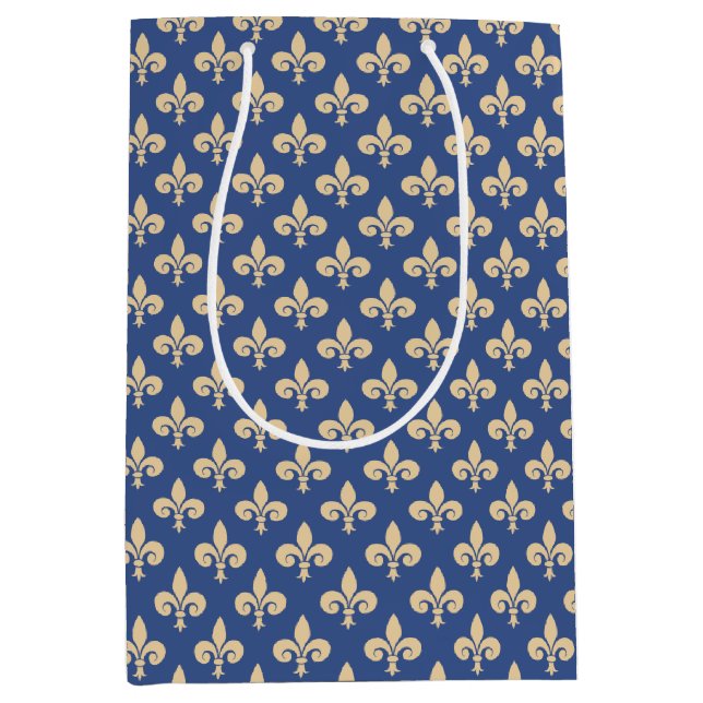 Fleur-de-lis-Symbole Mittlere Geschenktüte (Vorderseite)